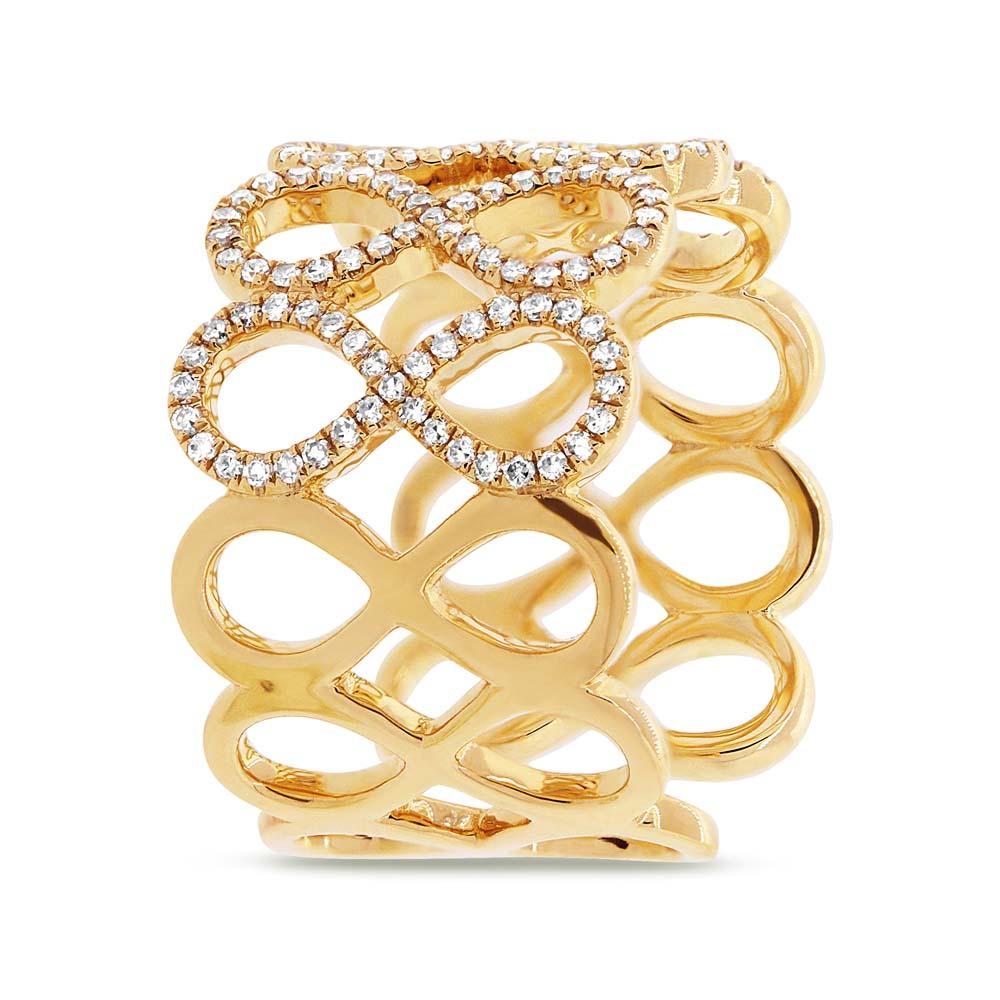 14k Yellow Gold Diamond Lady's Ring - 0.45ct