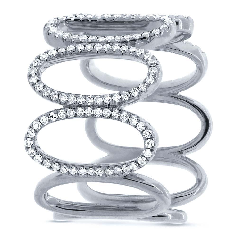 14k White Gold Diamond Lady's Ring - 0.53ct