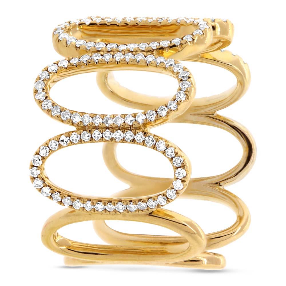 14k Yellow Gold Diamond Lady's Ring - 0.53ct