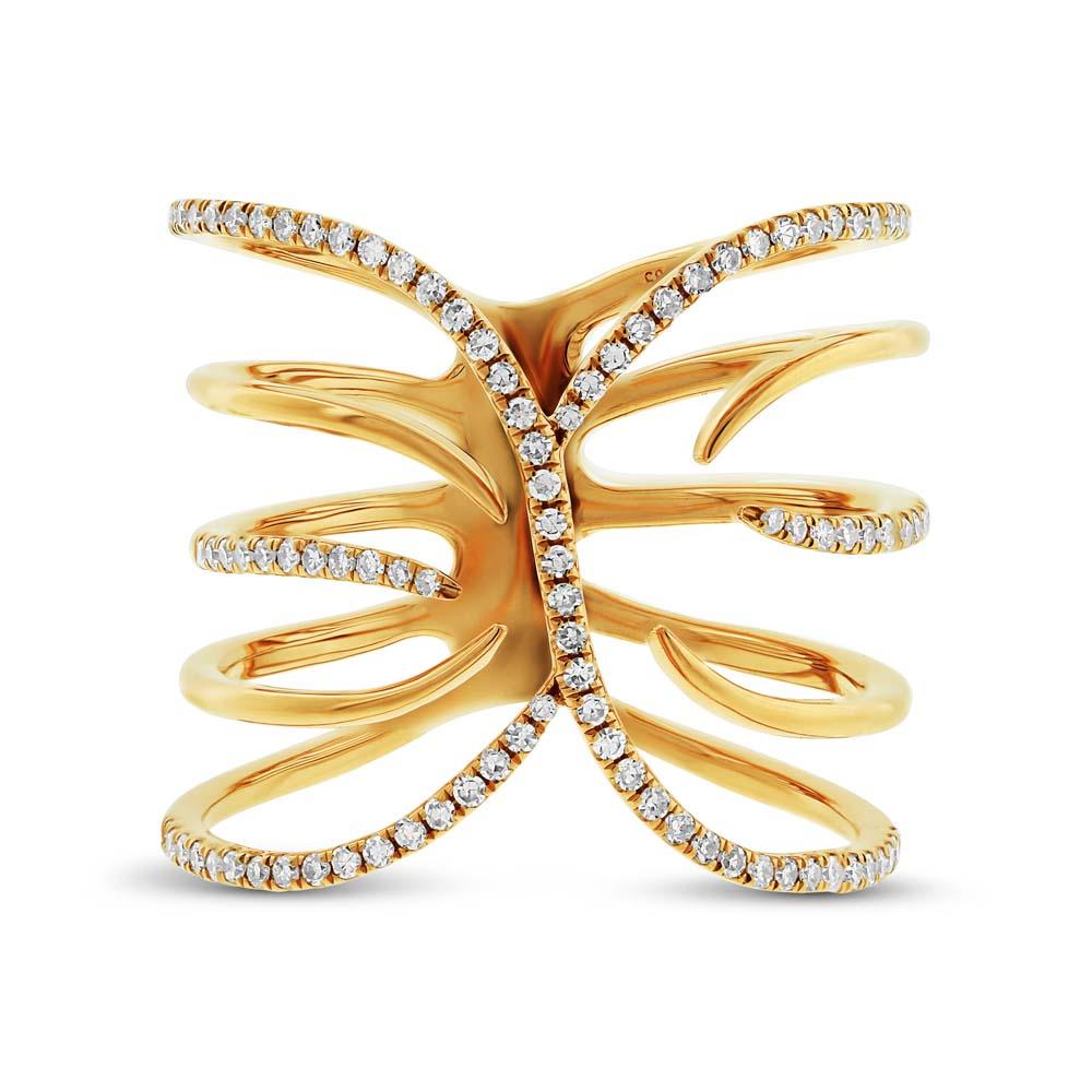 14k Yellow Gold Diamond Lady's Ring - 0.30ct