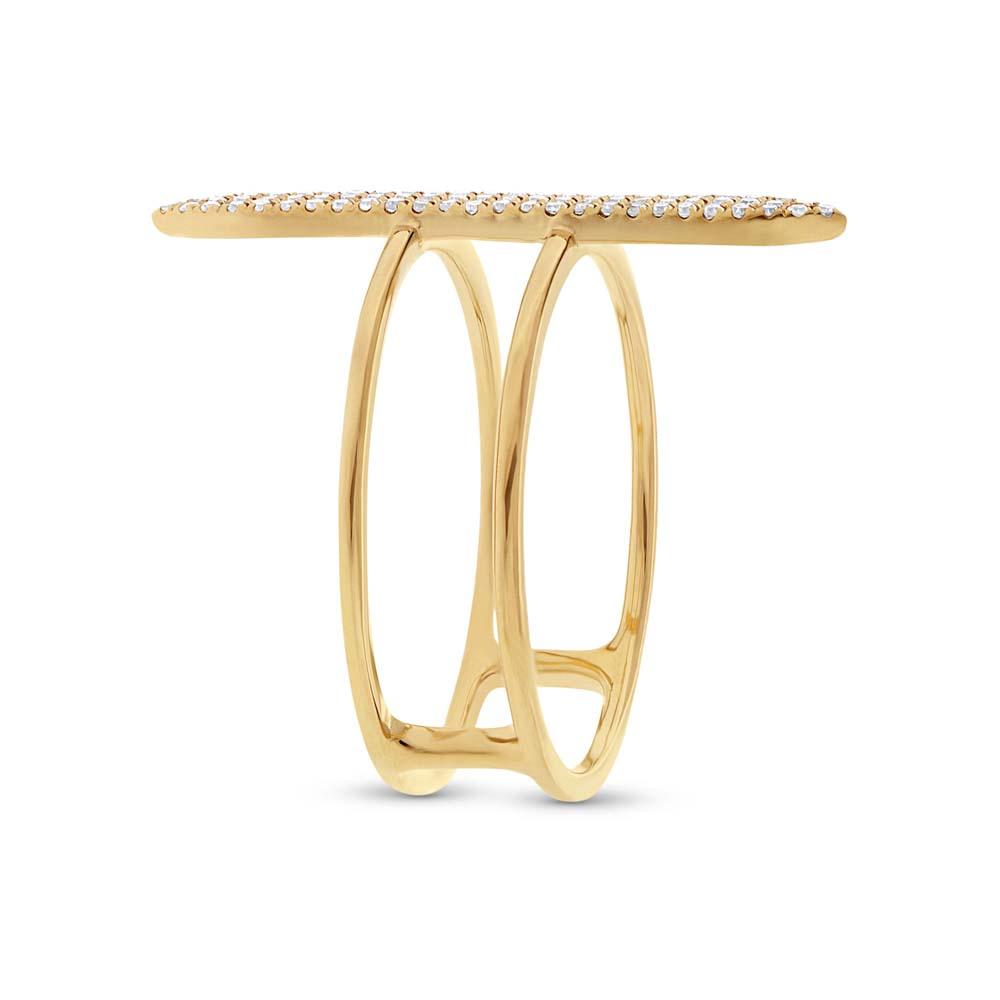 14k Yellow Gold Diamond Lady's Ring - 0.18ct