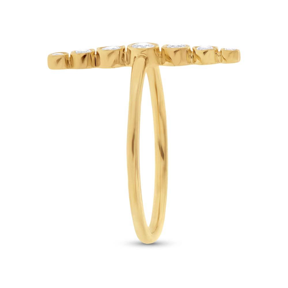 14k Yellow Gold Diamond Lady's Ring Size 6 - 0.26ct