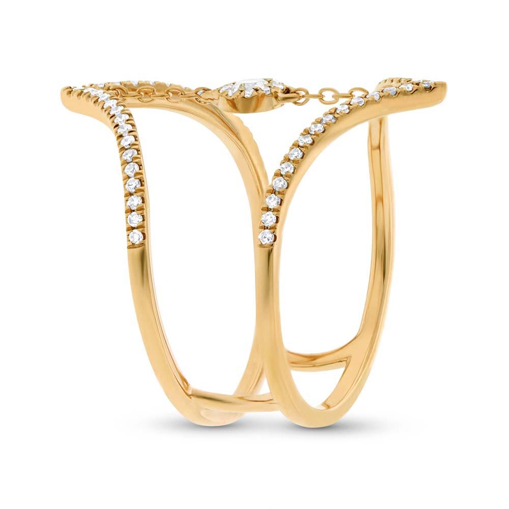 14k Yellow Gold Diamond Lady's Ring - 0.26ct