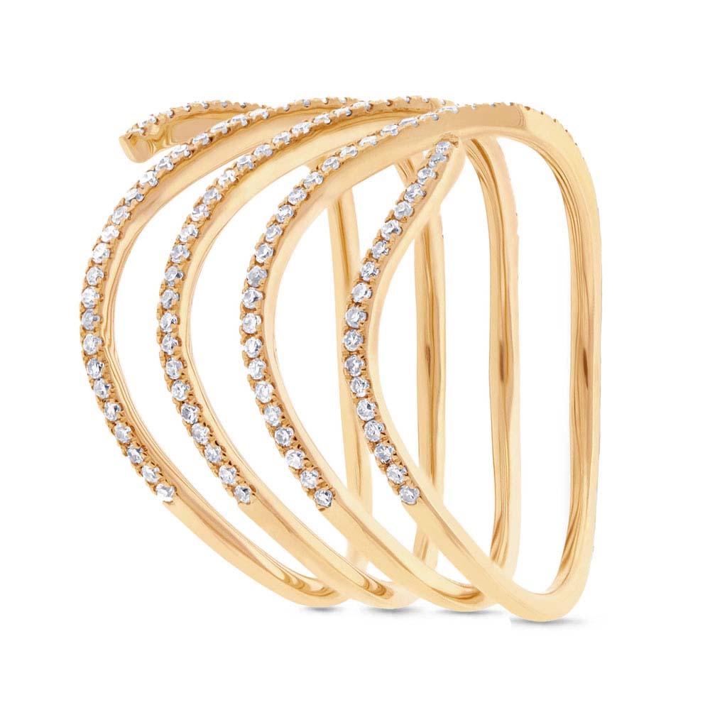 14k Yellow Gold Diamond Lady's Ring - 0.43ct