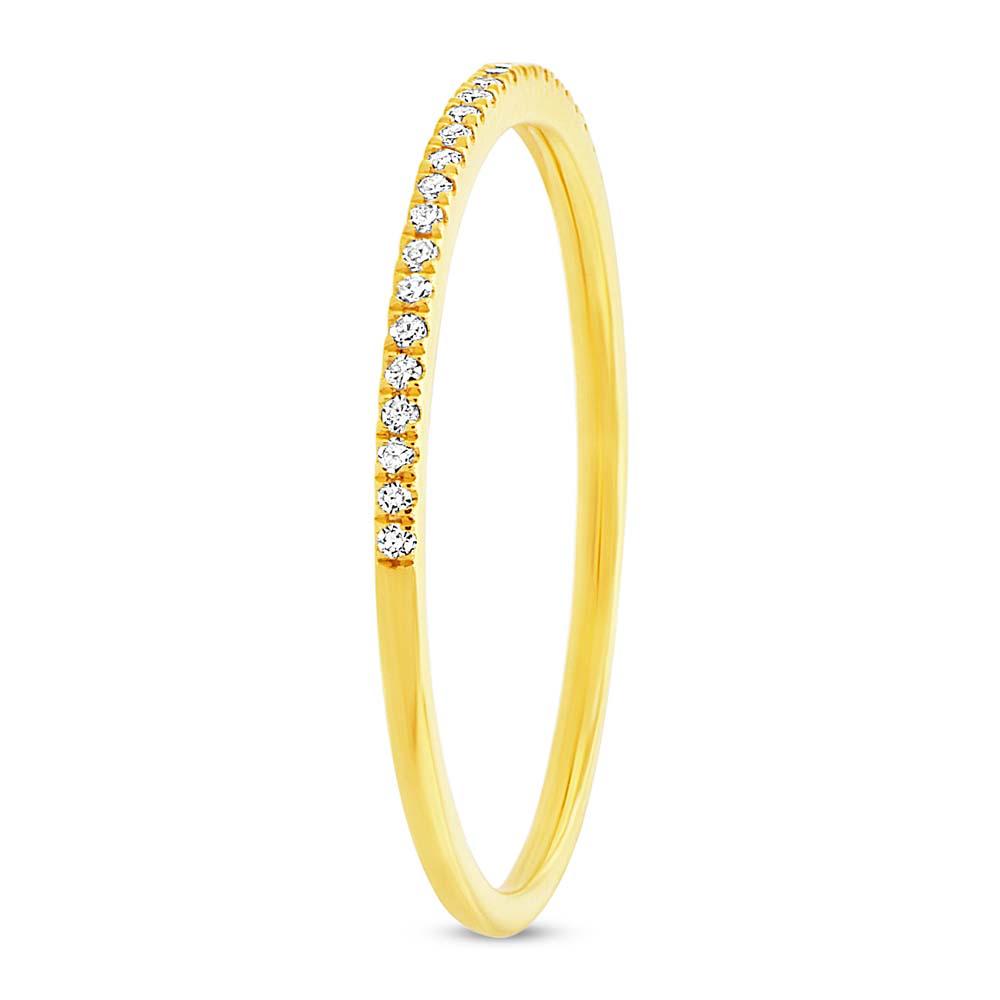 14k Yellow Gold Diamond Lady's Band Size 5.5