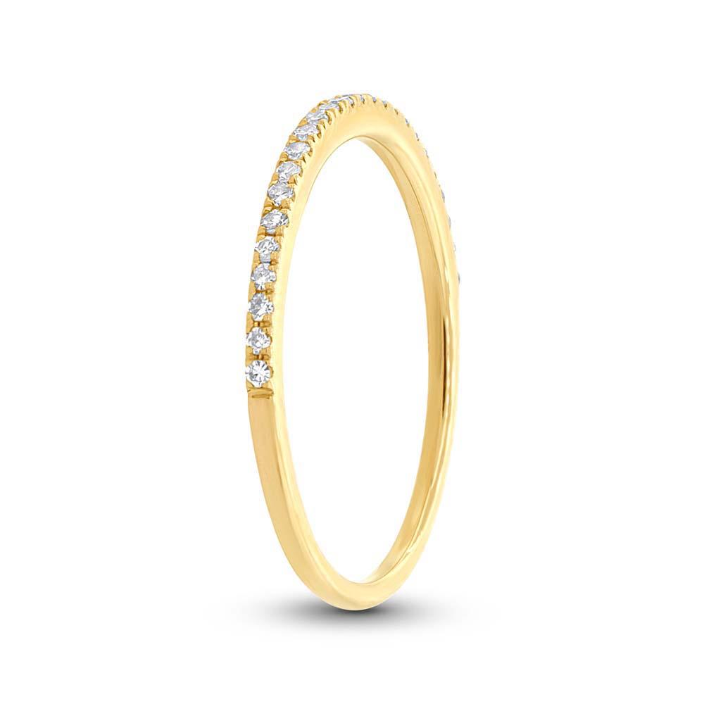 14k Yellow Gold Diamond Lady's Band Size 6.5