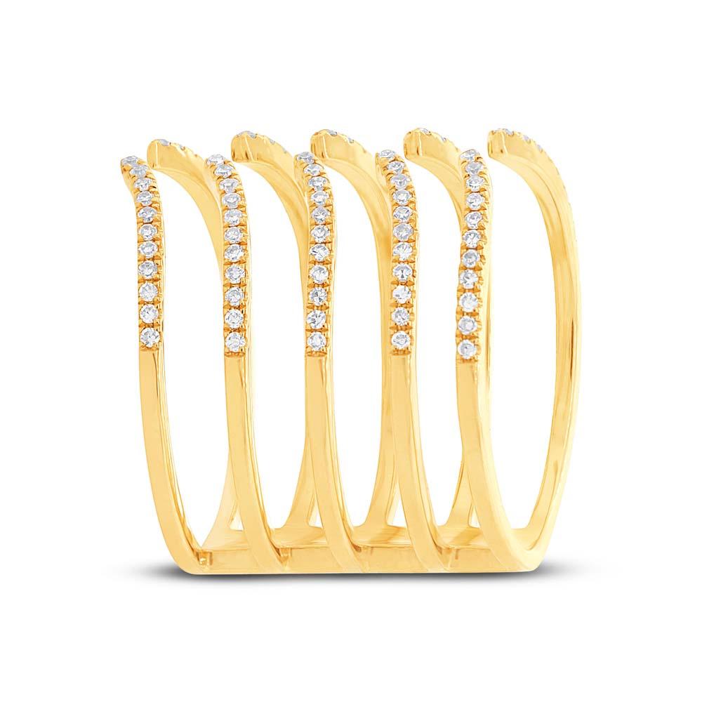 14k Yellow Gold Diamond Lady's Ring - 0.36ct