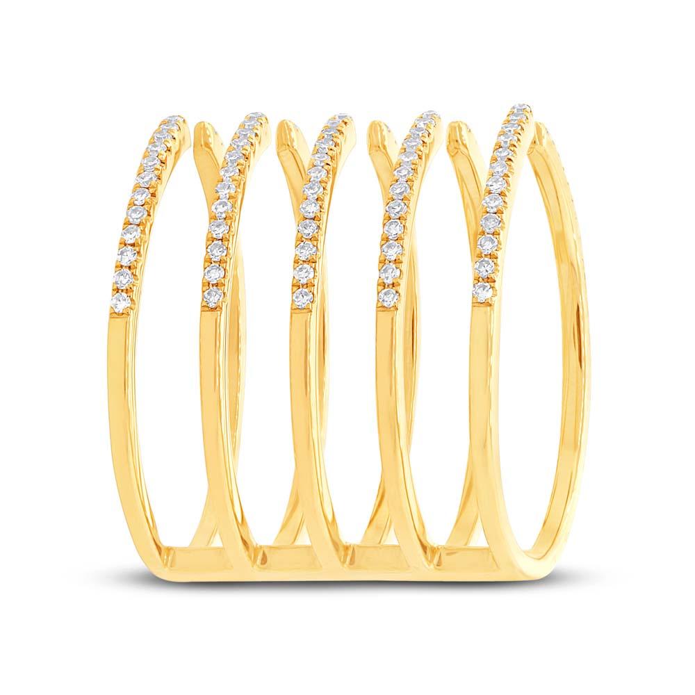 14k Yellow Gold Diamond Lady's Ring - 0.39ct