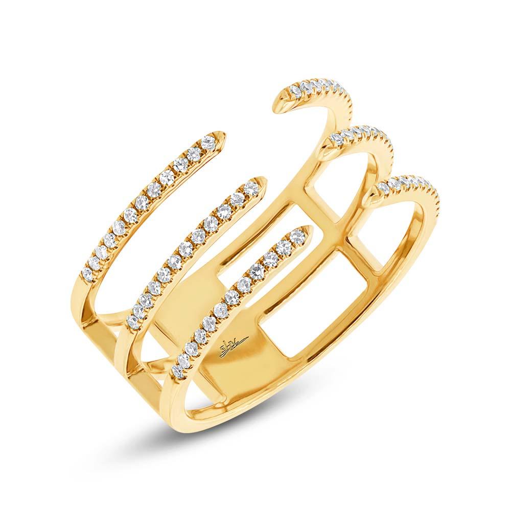 14k Yellow Gold Diamond Lady's Ring - 0.22ct
