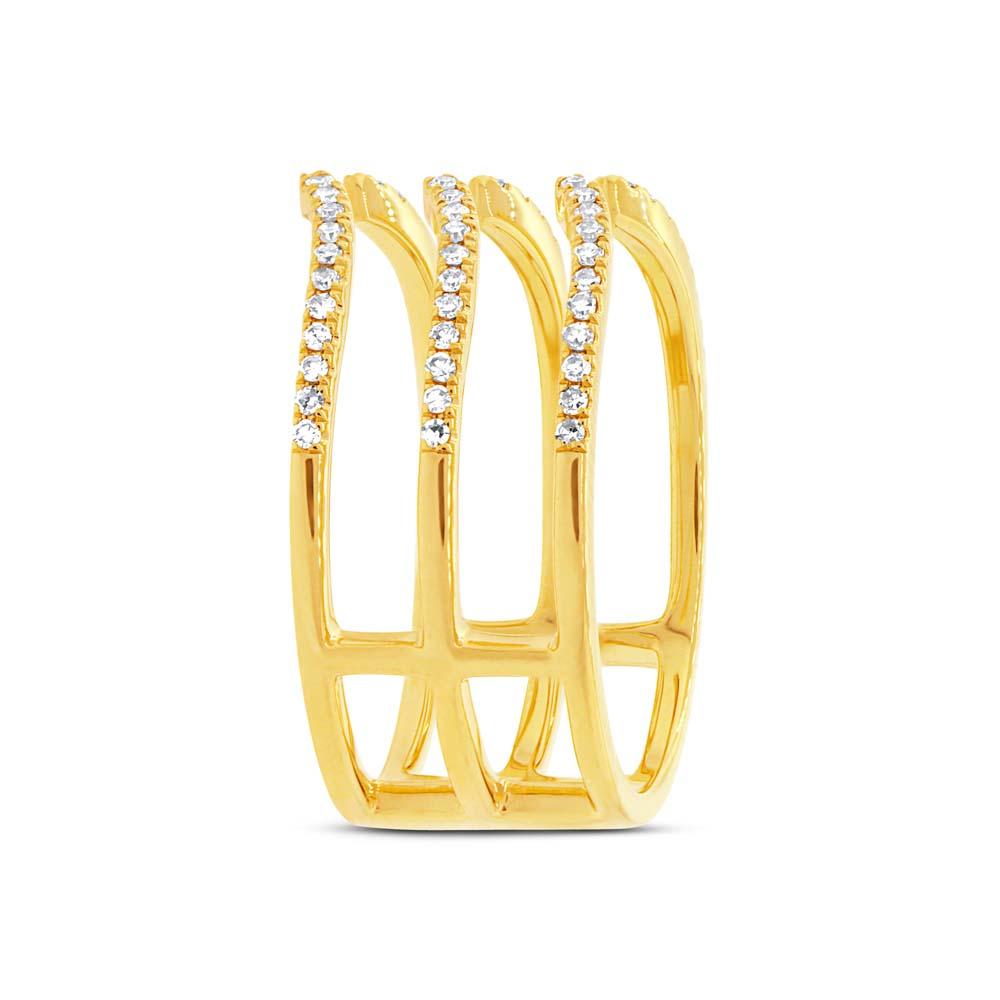 14k Yellow Gold Diamond Lady's Ring - 0.20ct