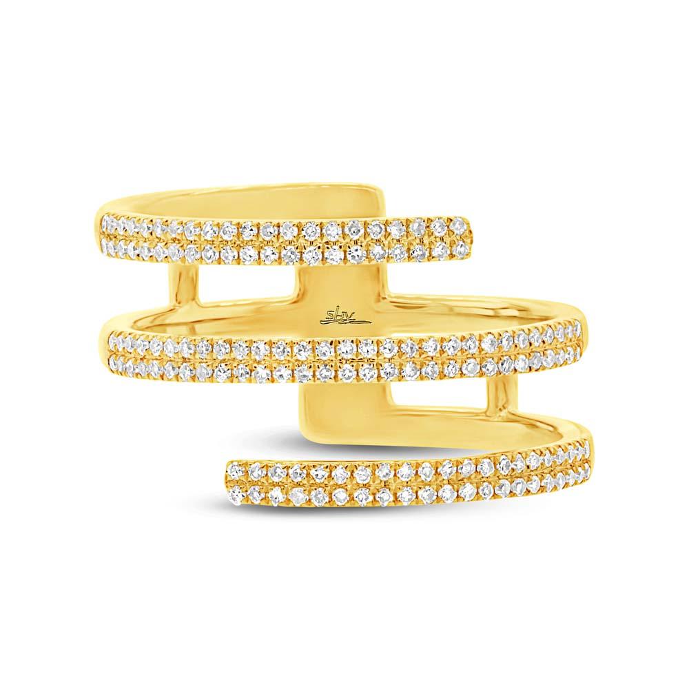 14k Yellow Gold Diamond Lady's Ring Size 6.5 - 0.30ct