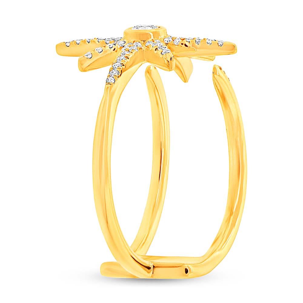 14k Yellow Gold Diamond Lady's Ring - 0.26ct