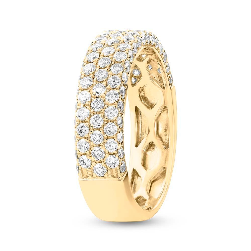 14k Yellow Gold Diamond Lady's Pave Band - 1.30ct