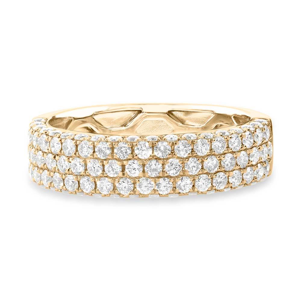 14k Yellow Gold Diamond Lady's Pave Band - 1.30ct