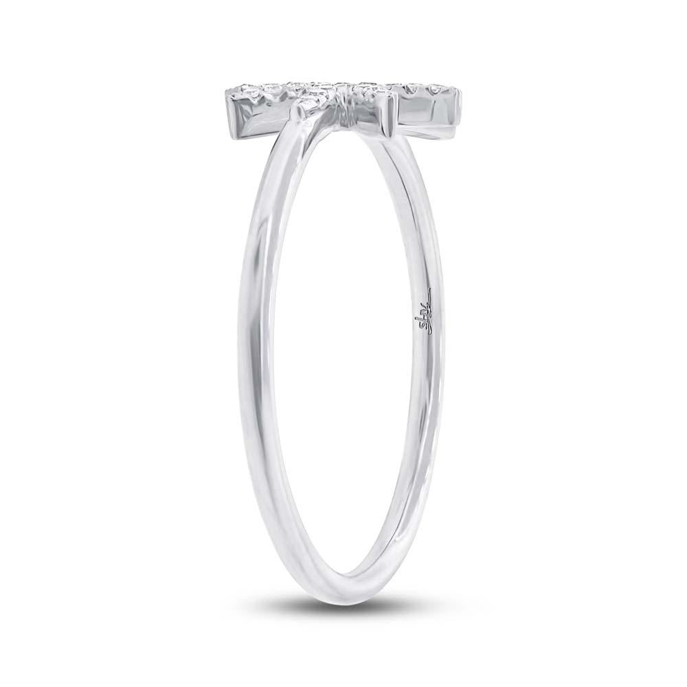 14k White Gold Diamond Lady's Ring - 0.10ct