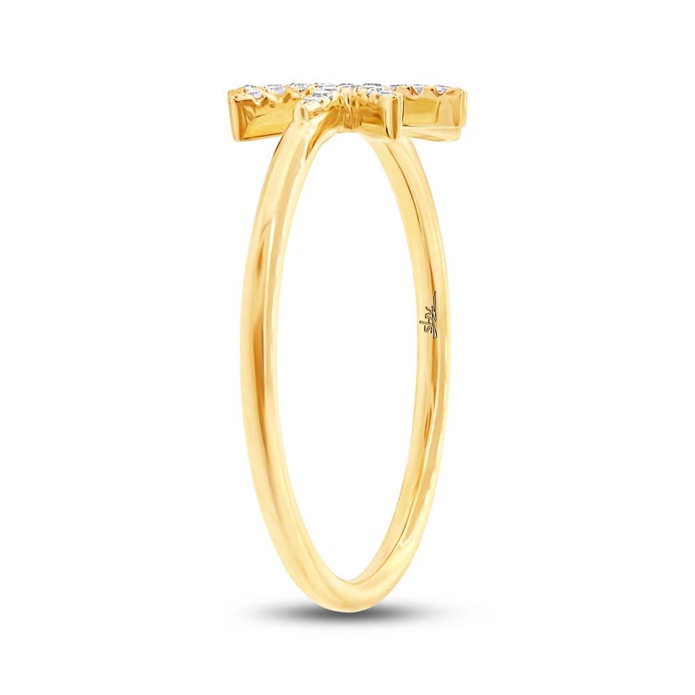 14k Yellow Gold Diamond Lady's Ring - 0.10ct