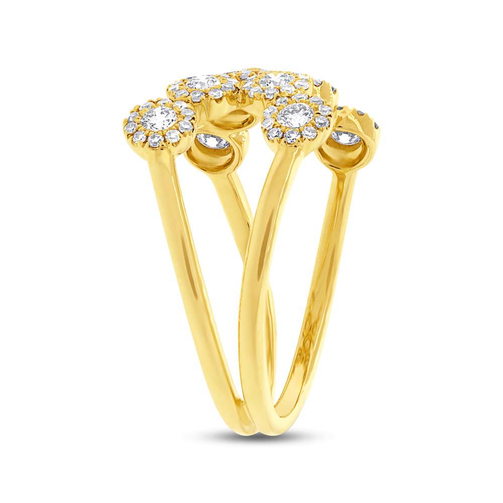 14k Yellow Gold Diamond Lady's Ring - 0.69ct
