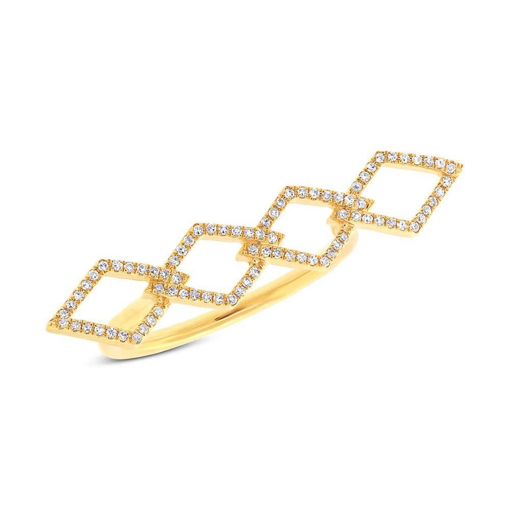 14k Yellow Gold Diamond Lady's Ring - 0.17ct