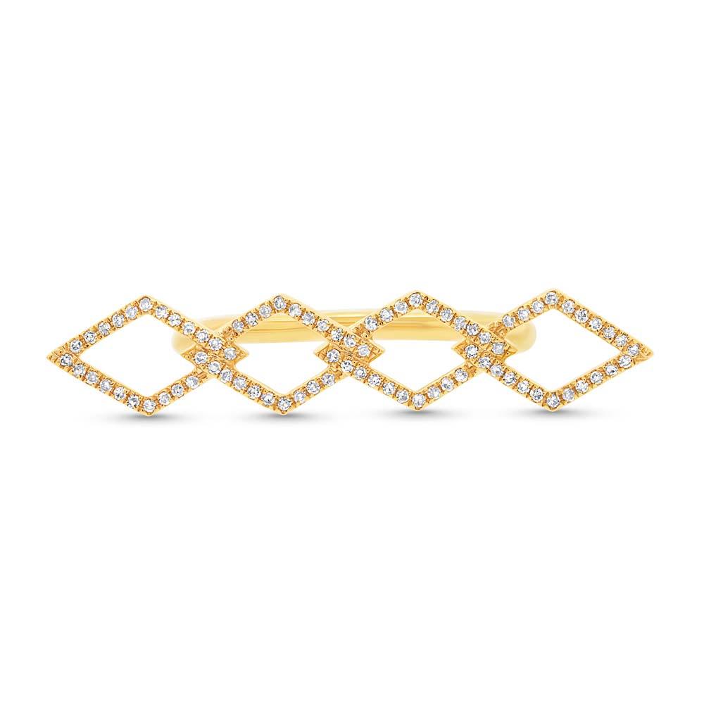 14k Yellow Gold Diamond Lady's Ring - 0.17ct