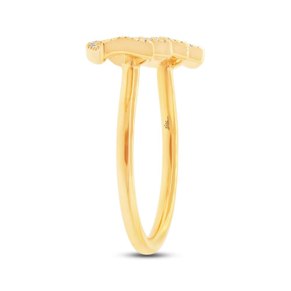 14k Yellow Gold Diamond Lady's Ring - 0.17ct