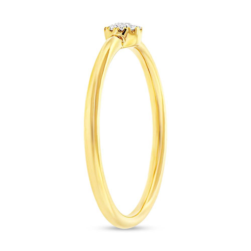 14k Yellow Gold Diamond Lady's Ring - 0.07ct