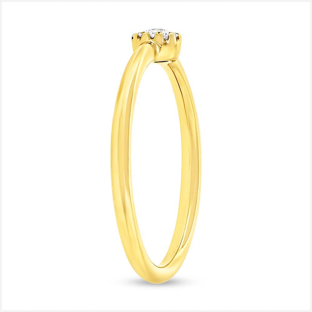 14k Yellow Gold Diamond Lady's Ring - 0.09ct