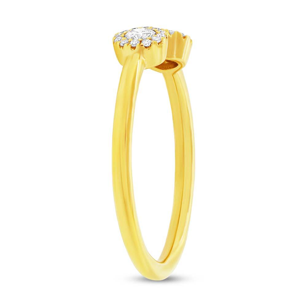 14k Yellow Gold Diamond Lady's Ring - 0.23ct