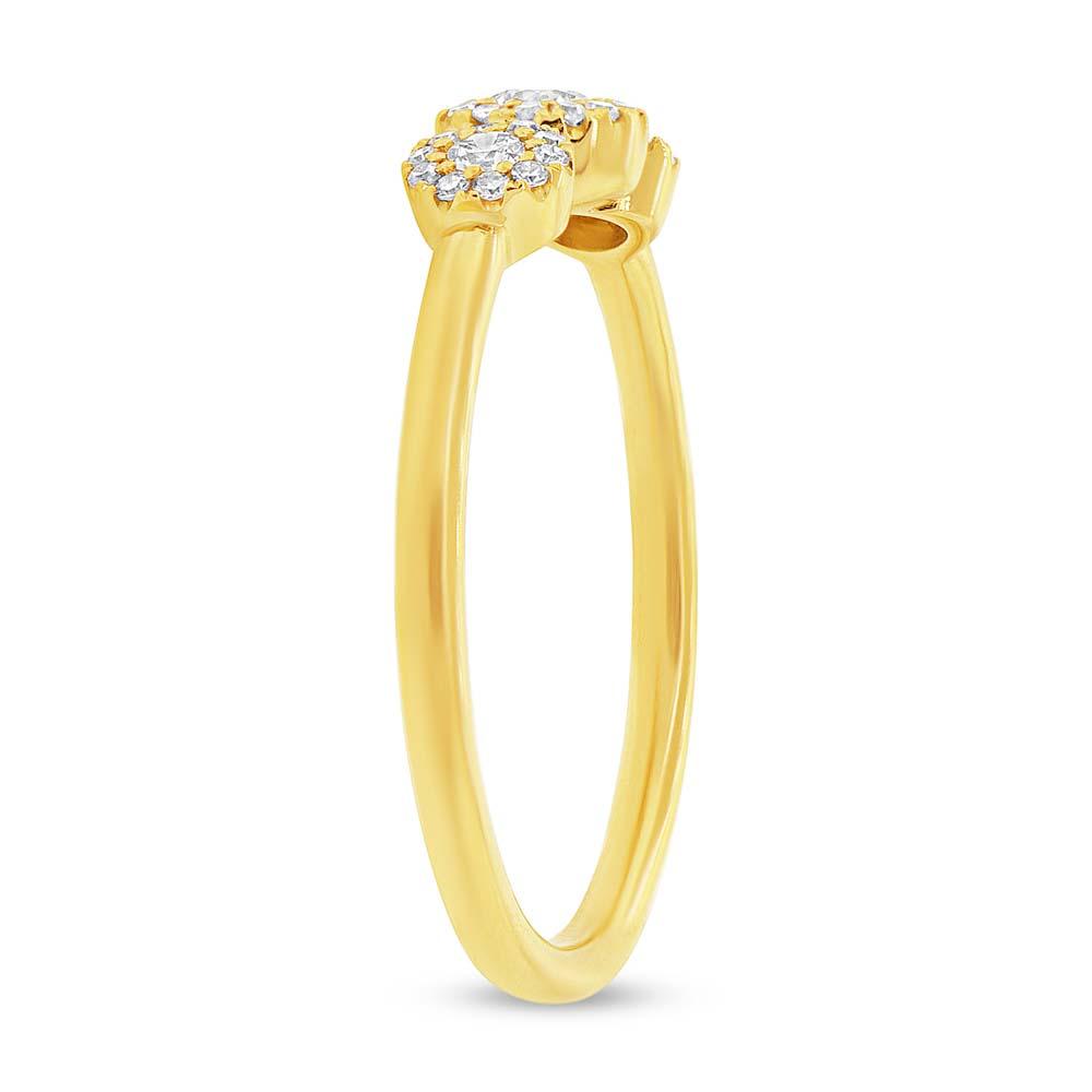 14k Yellow Gold Diamond Lady's Ring - 0.26ct