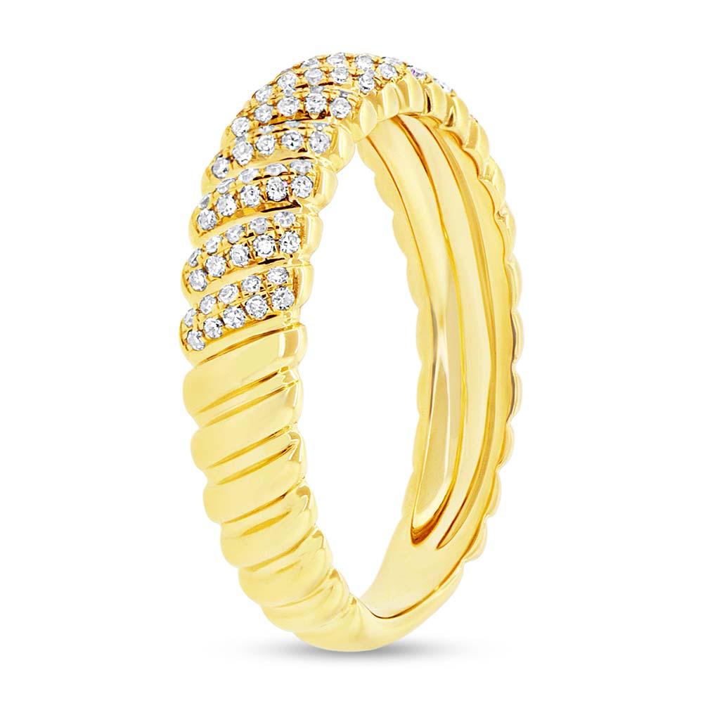 14k Yellow Gold Diamond Lady's Ring - 0.28ct