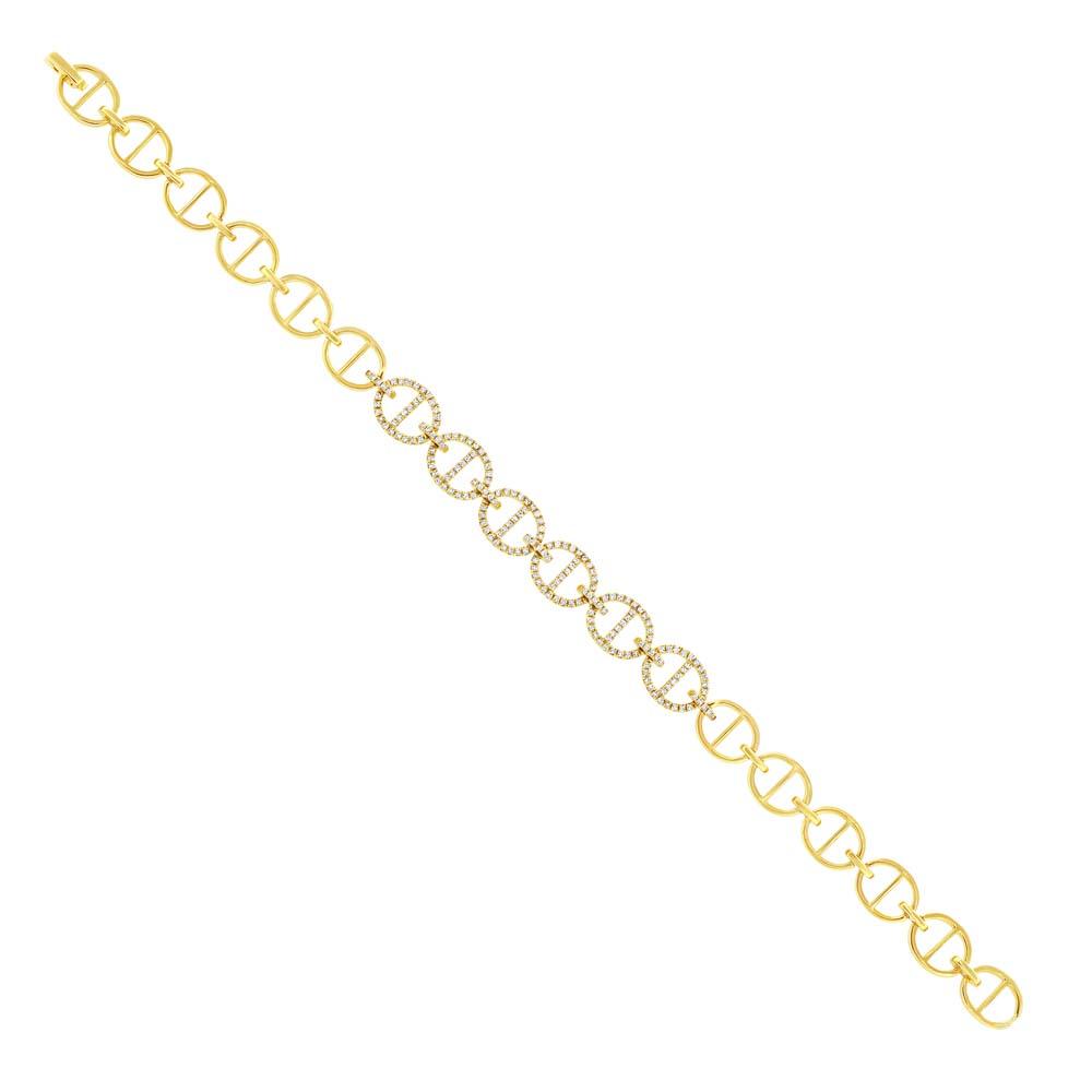 14k Yellow Gold Diamond Lady's Bracelet - 0.57ct