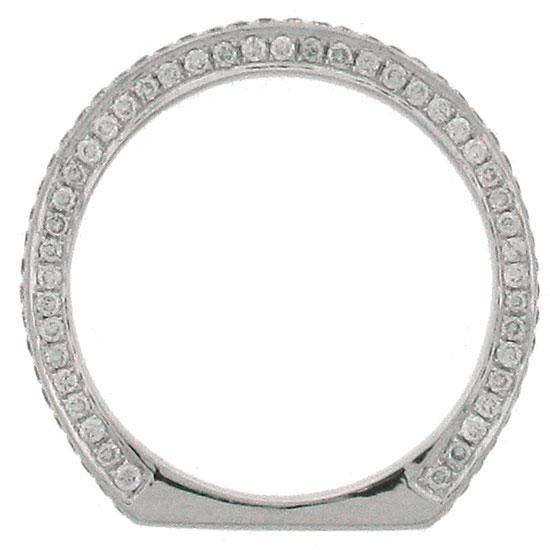 18k White Gold Diamond Lady's Band Size 6.5 - 0.70ct