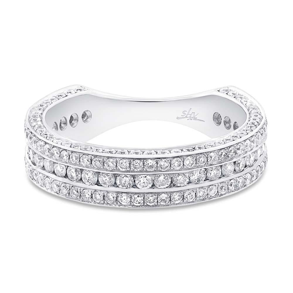 18k White Gold Diamond Lady's Band Size 7 - 1.40ct