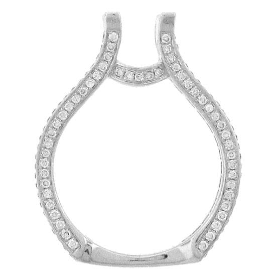 18k White Gold Diamond Semi-mount Ring Size 7 - 1.40ct