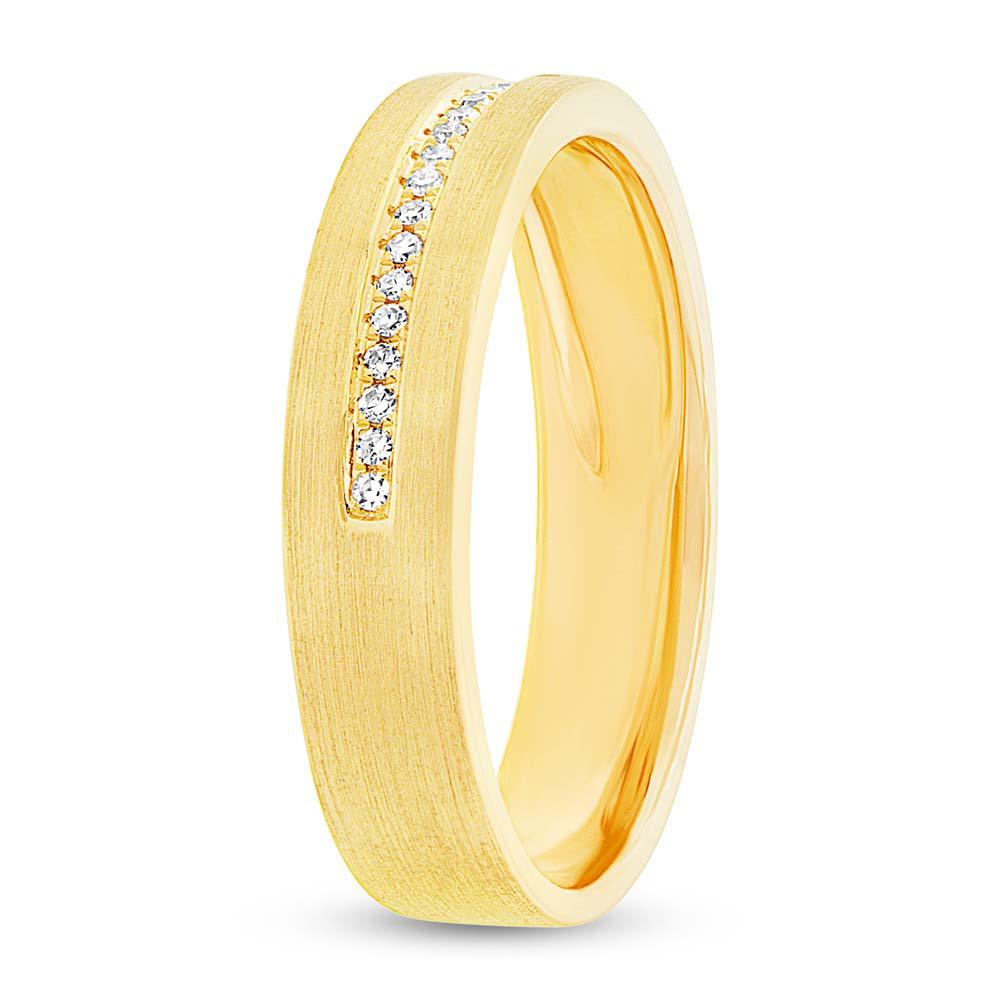 14k Yellow Gold Diamond Lady's Band - 0.08ct