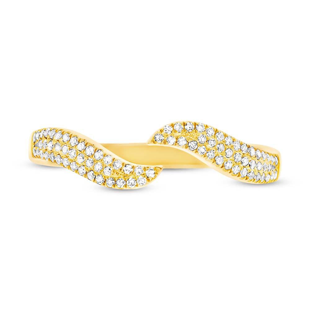 14k Yellow Gold Diamond Lady's Ring - 0.17ct