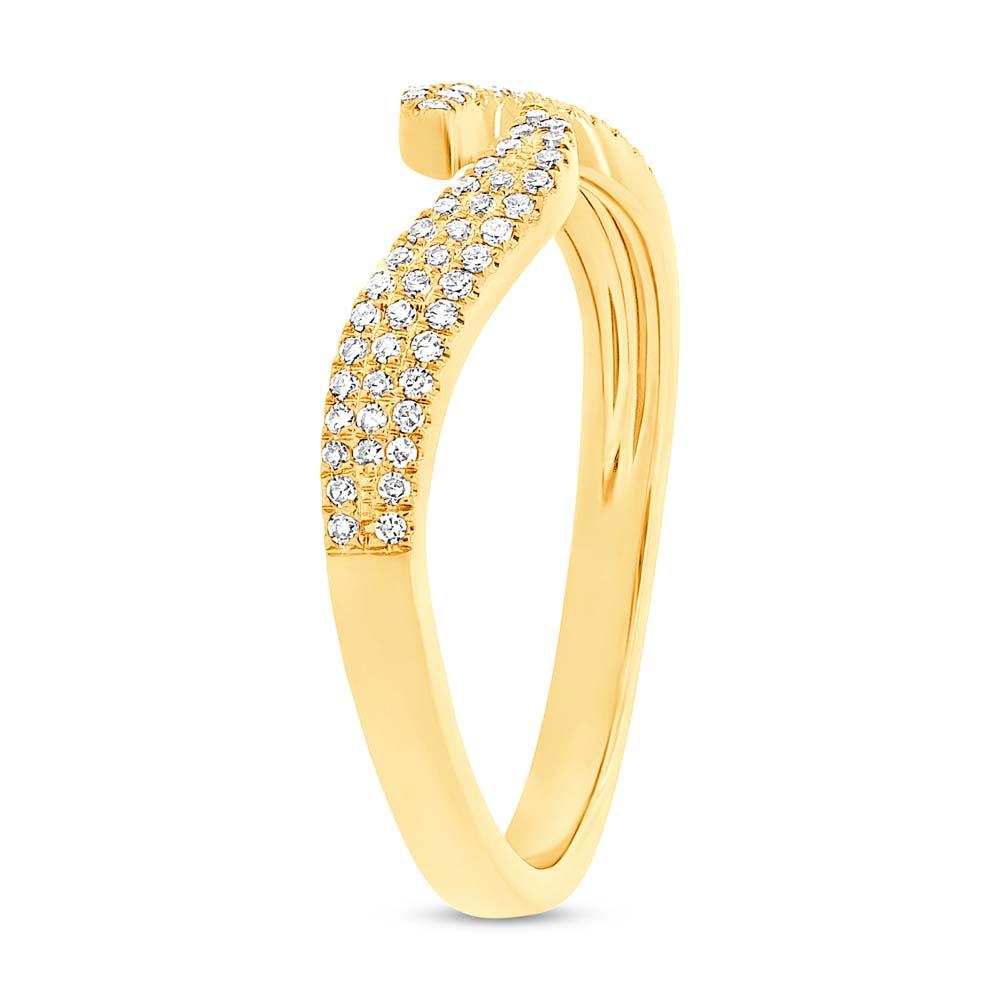 14k Yellow Gold Diamond Lady's Ring - 0.17ct