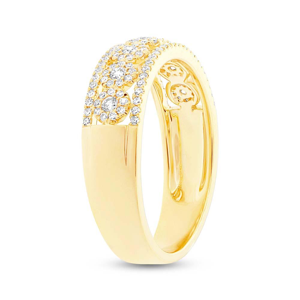 14k Yellow Gold Diamond Lady's Band