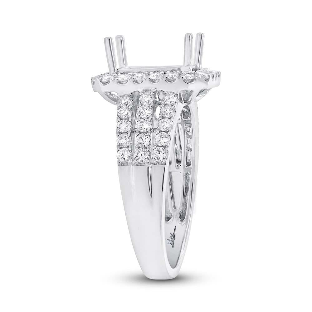 18k White Gold Diamond Semi-mount Ring - 0.90ct