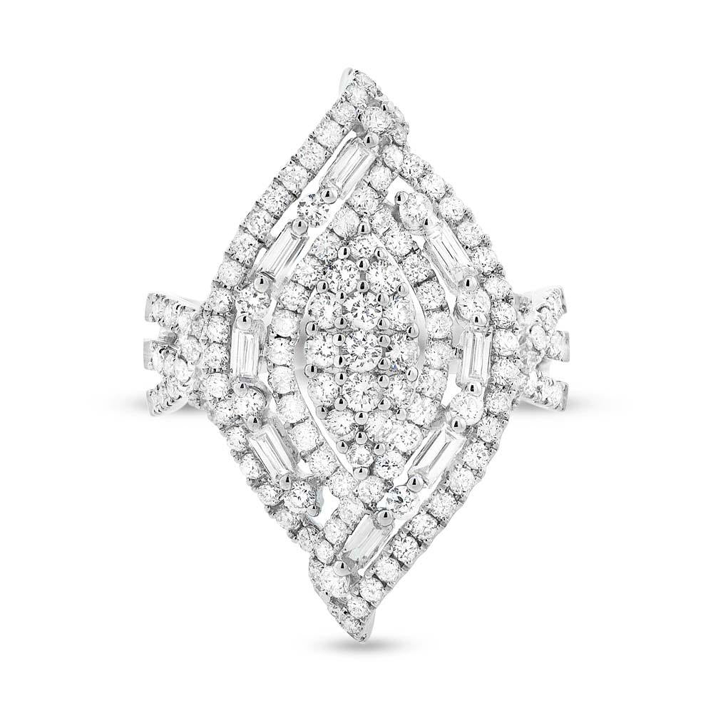 18k White Gold Diamond Lady's Ring - 1.85ct