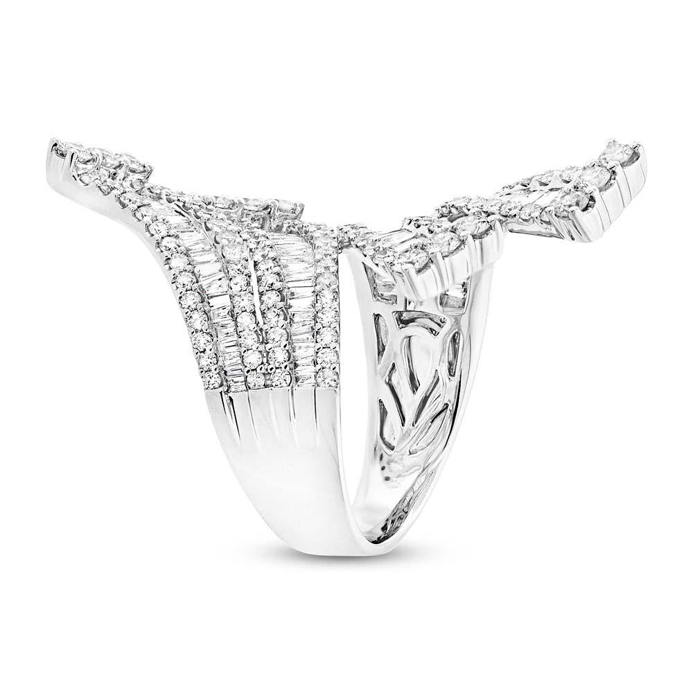 18k White Gold Diamond Baguette Lady's Ring - 2.71ct