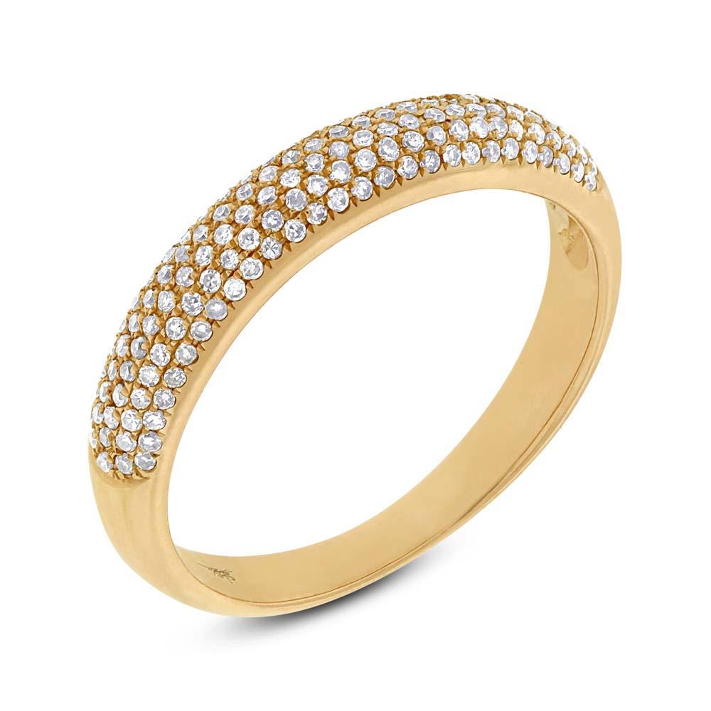 14k Yellow Gold Diamond Lady's Pave Band - 0.35ct