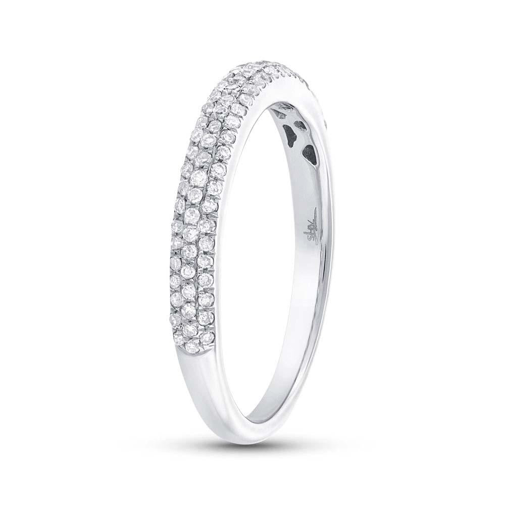 18k White Gold Diamond Lady's Pave Band - 0.30ct
