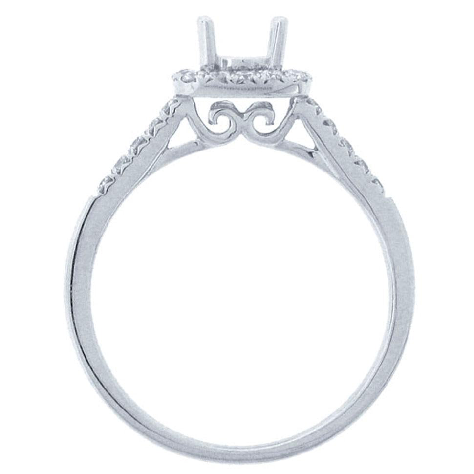 18k White Gold Diamond Semi-mount Ring - 0.30ct