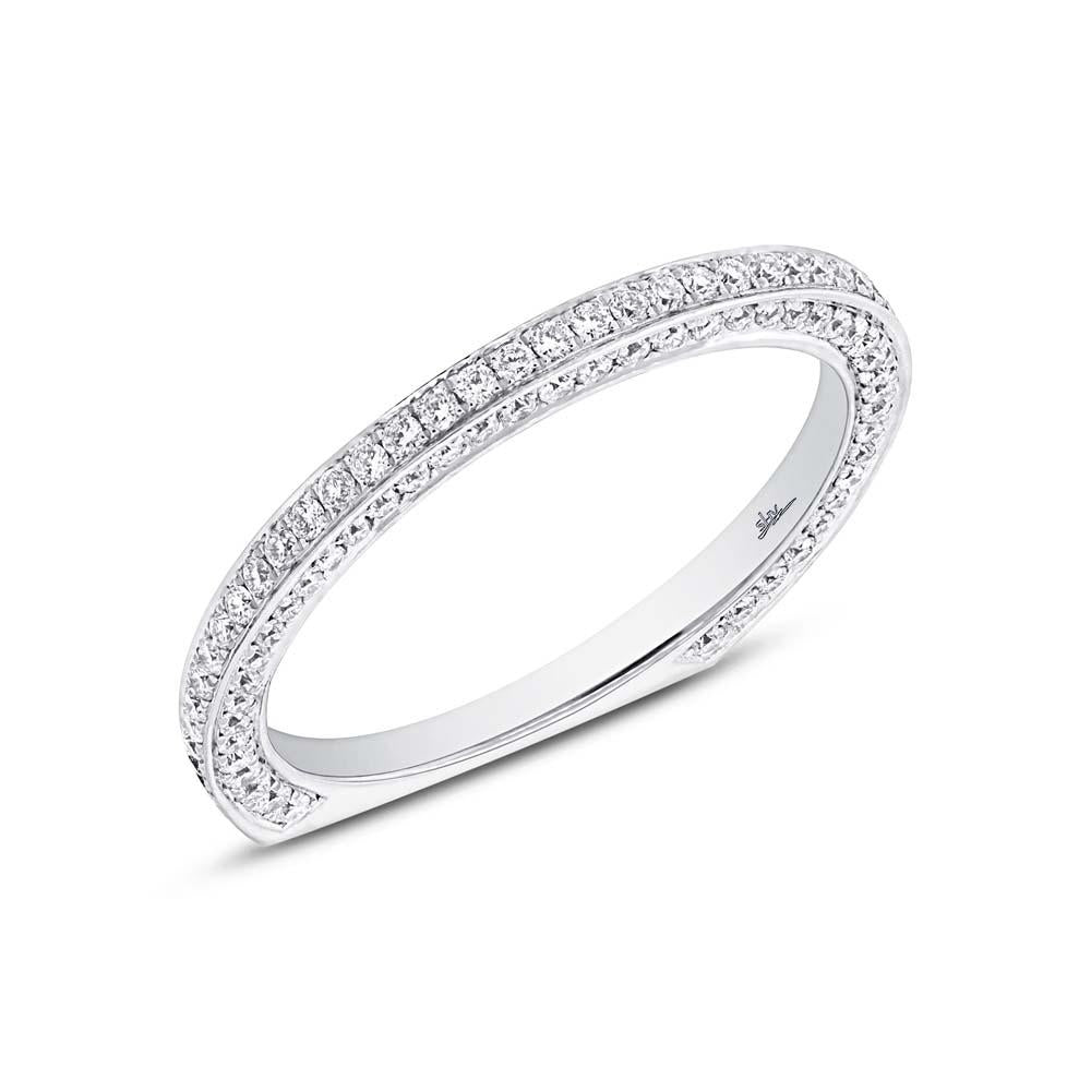 18k White Gold Diamond Lady's Band Size 7 - 0.65ct