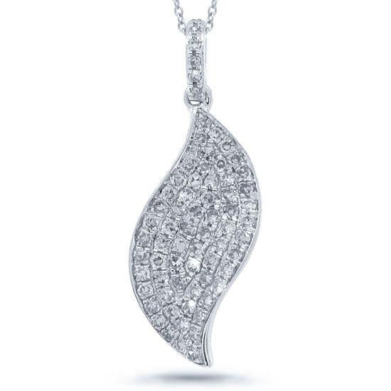 14k White Gold Diamond Pendant - 0.44ct