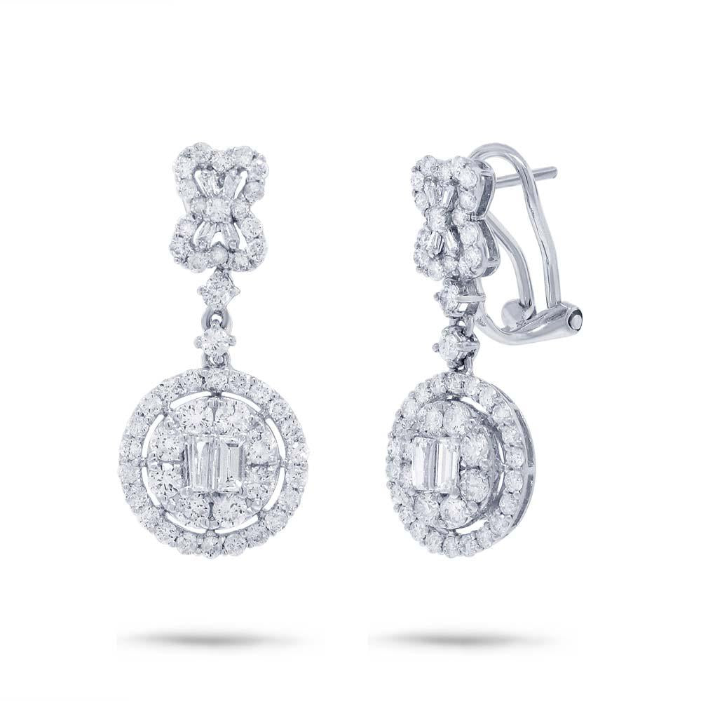 18k White Gold Diamond Earring - 2.13ct