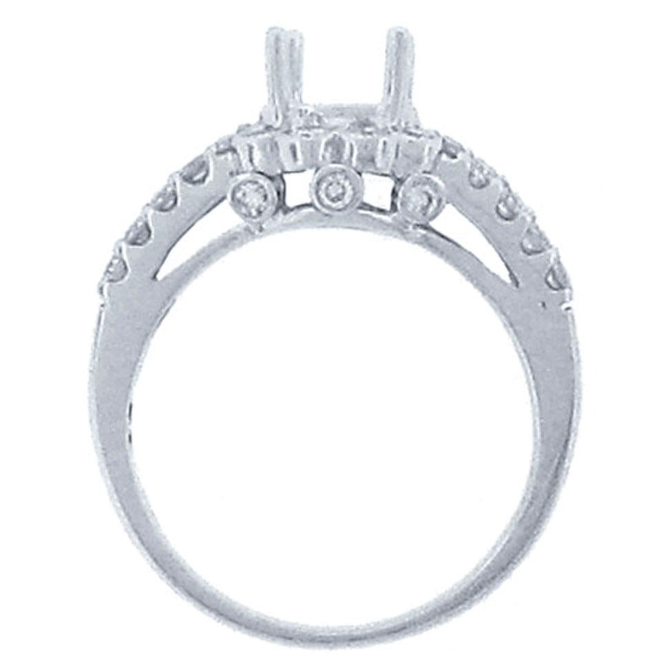 18k White Gold Diamond Semi-mount Ring - 1.05ct