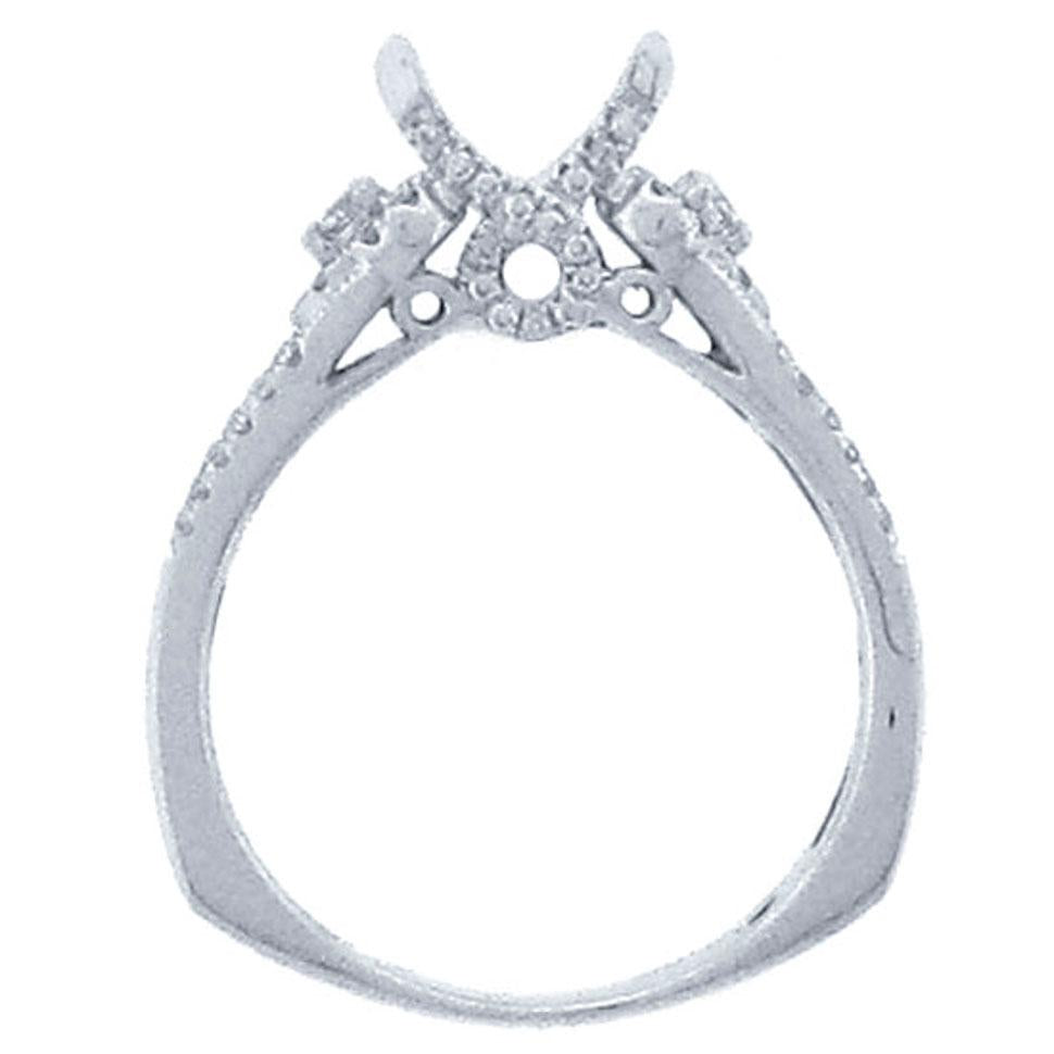 18k White Gold Diamond Semi-mount Ring - 0.55ct