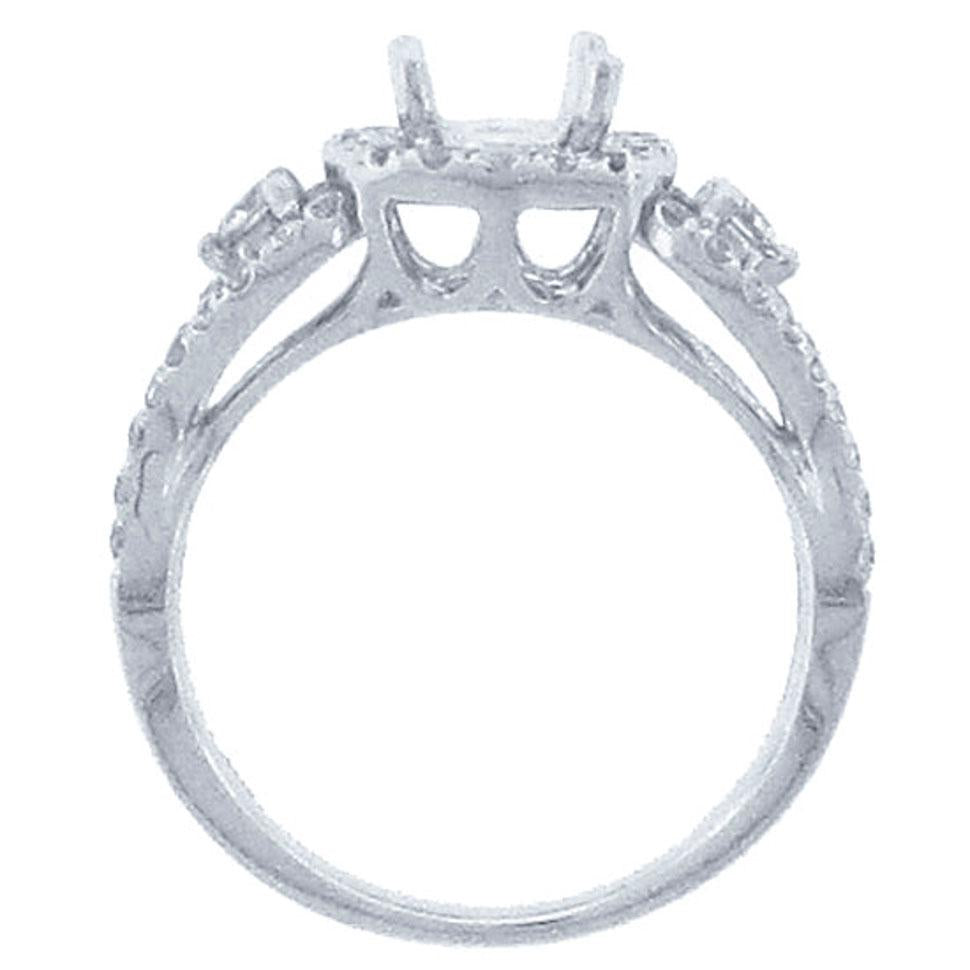 18k White Gold Diamond Semi-mount Ring - 0.70ct