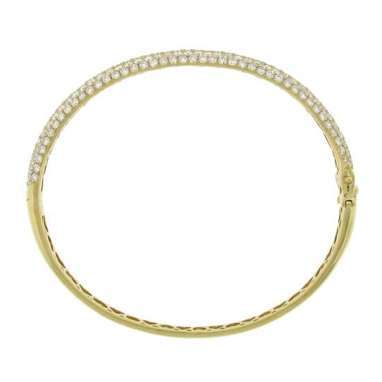 14k Yellow Gold Diamond Bangle - 5.25ct